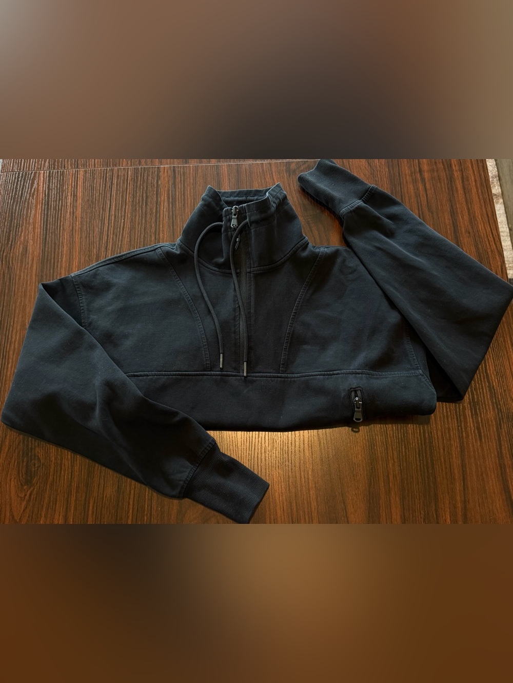 Size S Old Navy Active Dynamic Fleece Black Quarter-Zip Sweatshirt